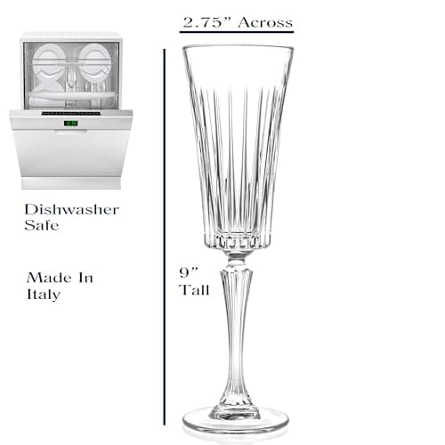 RCR Champagne Glasses for Home Trends (pack of 6)