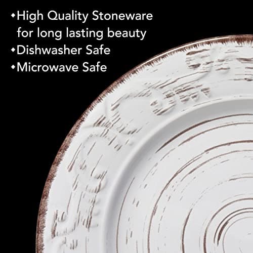 Pfaltzgraff Trellis White 16-Piece Dinnerware Set for 4