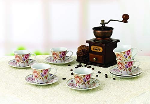 Lorren Home Trends Pink Cups and Saucers
