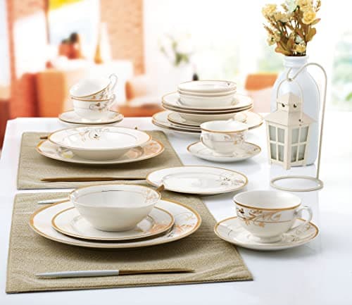 Premium Bone China Dinnerware Set for 4