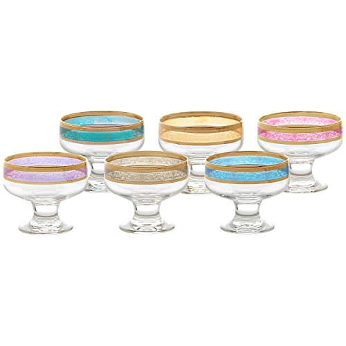 Lorren Home Trends Pedestal Bowls, Set of 6, Multicolored