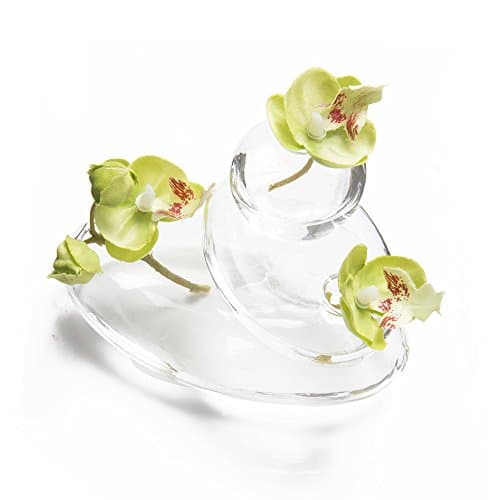 CHIVE Hudson Rockpile Clear Glass Multi-Chambered Flower Vase
