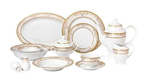 Lorren Home Trends 57 Piece 'Chloe' Bone China Dinnerware Set (Service for 8)