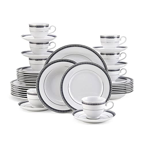 Mikasa Parchment Dinnerware Set for 8 — Platinum Crown Cobalt