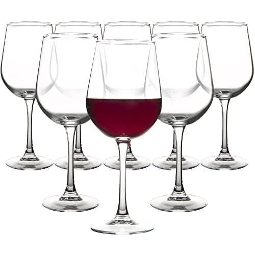 Elegant Red Wine Glasses Set of 8, 15 oz, Durable & Stylish for Special Occasions