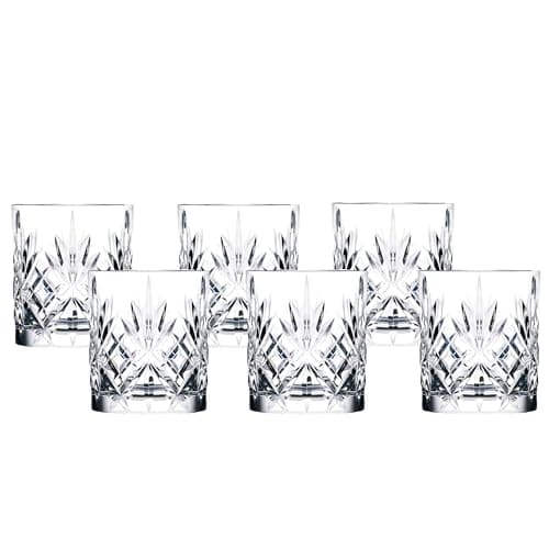 Lorren Home Trends Crystal Melodia Double Old Fashioned Glass Set — Multicolor