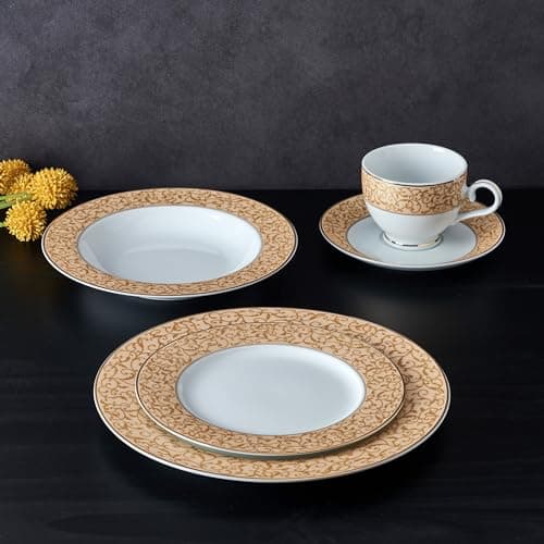 Mikasa Parchment Gold 40-Piece Dinnerware Set for 8