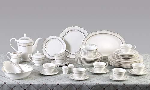 Lorren Home Trends Charlotte Dinnerware Set, Gold