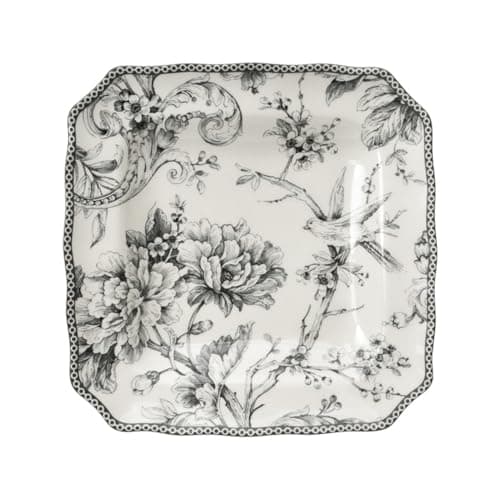 222 Fifth Adelaide 16-Piece Grey & White Dinnerware Set for Everyday Use