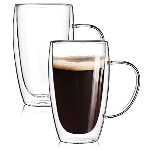 4-Pack 2.5 Oz Insulated Espresso Cups with Handle — 15oz-2Pack