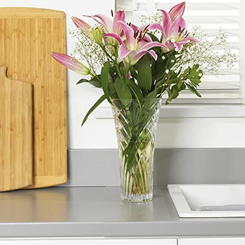 Handsfree Crystal Flower Vase, 16 x 16 x 30.25 cm