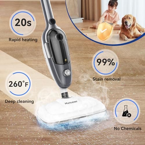 Steam Mop - Powerful Handheld Floor Steamer with 11 Accessories, Multi-Purpose for Home Cleaning