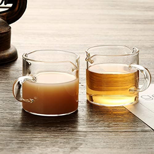 BCnmviku Clear Glass Shot Glasses with Double Spouts (2 Pack)