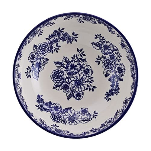 Pfaltzgraff Gabriela Blue Floral Pasta Bowls, Set of 2, 8 Inch
