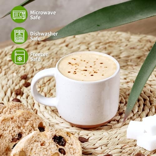 Morandi Color Ceramic Espresso Cups Set of 6, Microwave & Dishwasher Safe