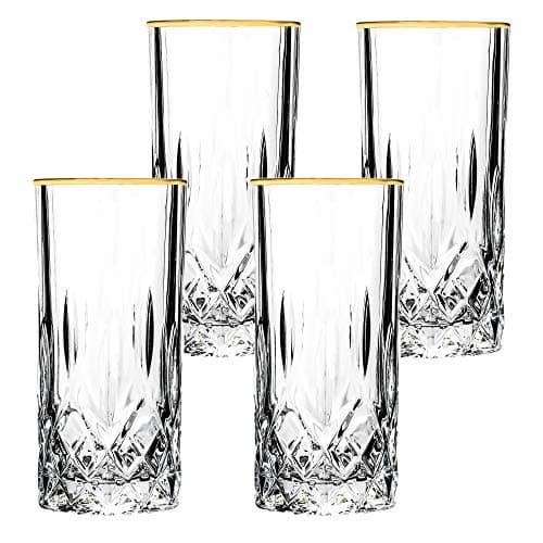 Lorren Home Trends Highball Glass, Gold