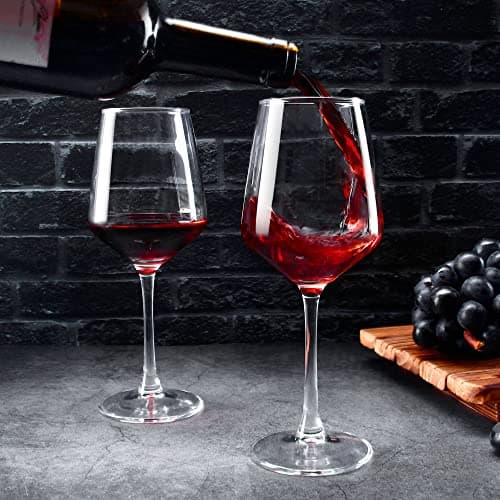 12oz Clear Red/White Wine Glasses Set of 8 for Party, Wedding & Home