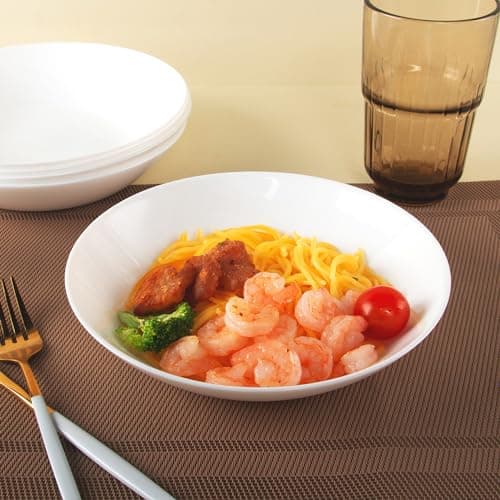 12-Piece Tempered Glass Pasta Bowls Set, 7-4/5 Inch Round