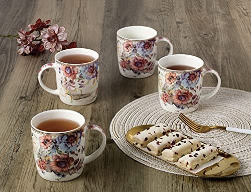 Refined title: Lorren Home Trends Blue Mugs