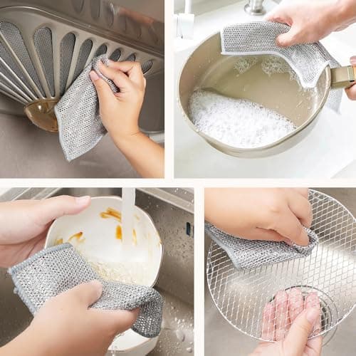 2024 Premium Reusable Non-Scratch Wire Dishcloth for Scrubbing Sinks and Dishes (5)