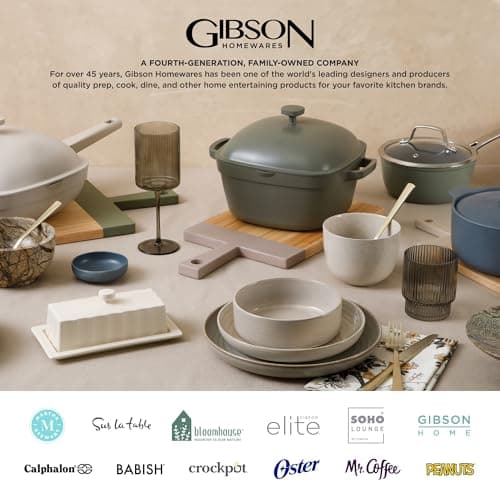 Gibson Home Zen Buffet White Porcelain Dinnerware Set (16pcs, Square)