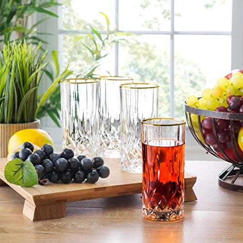 Lorren Home Trends Highball Glass, Gold