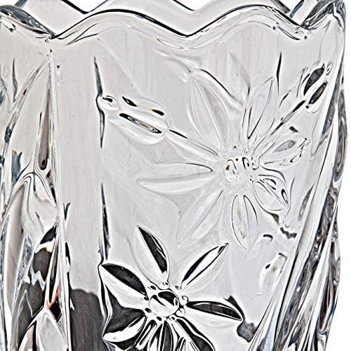 Perfect Crystal Vase with Orchid Design for Flowers & Decor