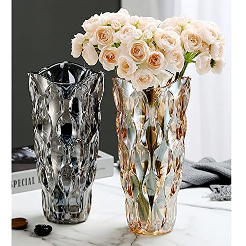 Ultimate Handmade Crystal Glass Gray Flower Vase