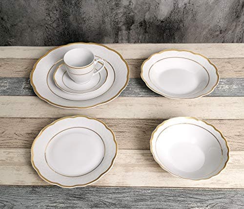 Gold Dinner Sets for Gatherings by Lorren Home Trends