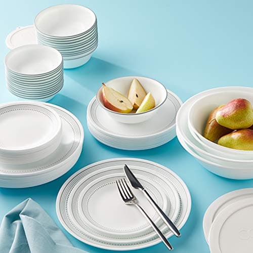 Corelle Vitrelle Mystic Gray 78-Piece Dinnerware Set