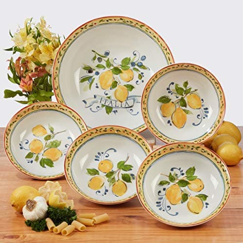Certified International Italia 5pc Pasta Set in Yellow