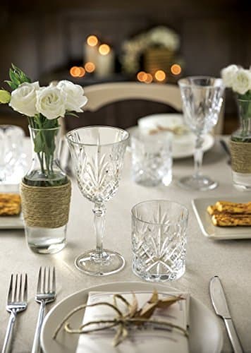 Lorren Home Trends-Melodia Lorenzo RCR Crystal Collection Water Glass Set, 6 Count (Pack of 1), 7.5 fluid ounce Red Wine Goblet