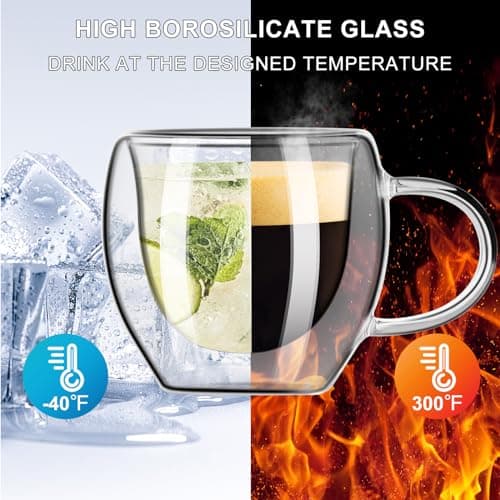 PARACITY Double Walled Espresso Shot Glass Set of 2