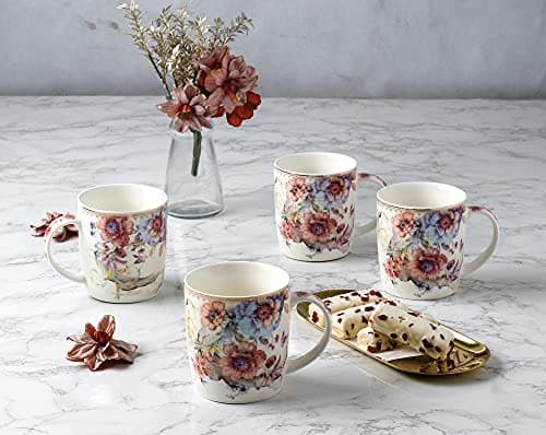 Refined title: Lorren Home Trends Blue Mugs