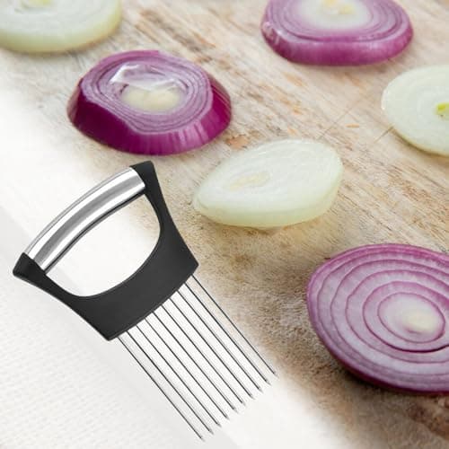 Stainless Steel Onion Slice Holder & Tomato Cutter, Multi-Purpose Kitchen Chopper (A-1Pcs)