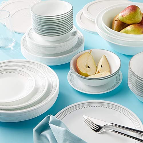 Corelle Vitrelle Mystic Gray 78-Piece Dinnerware Set