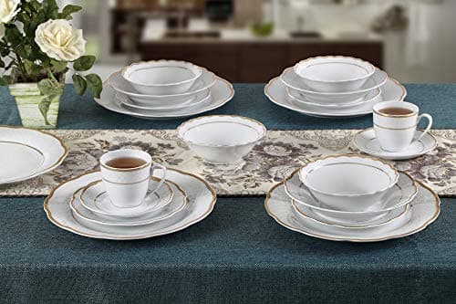 Gold Dinner Sets for Gatherings by Lorren Home Trends