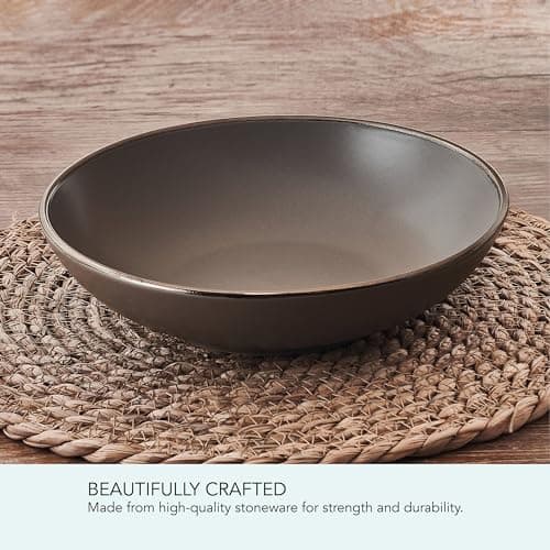 Pfaltzgraff Hadlee 7.7" Pasta Bowl Set of 4 - Stoneware Grey