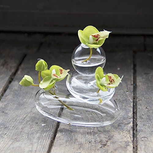 CHIVE Hudson Rockpile Clear Glass Multi-Chambered Flower Vase