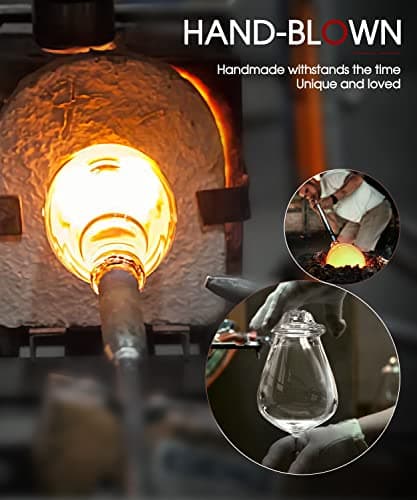 Handblown Crystal 28oz Red Wine Glasses Set of 4, Ideal for Christmas, Weddings, Birthdays