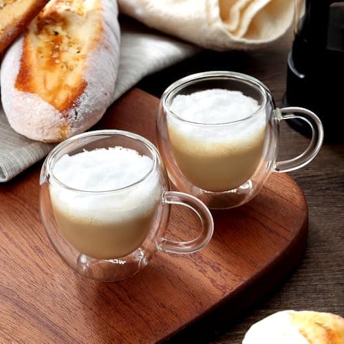 4-Pack 2.5 Oz Insulated Espresso Cups with Handle