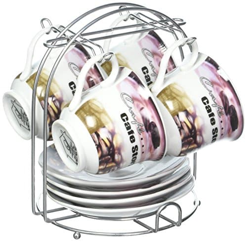 5-Piece Tea/Coffee Set, Brown Coffee Design
