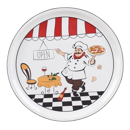 Lorren Home Trends Chef Design 2 Piece 12" Pizza Serving Platters