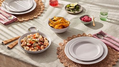 Le Creuset 8.5" Cerise Stoneware Pasta Bowl Set of 4