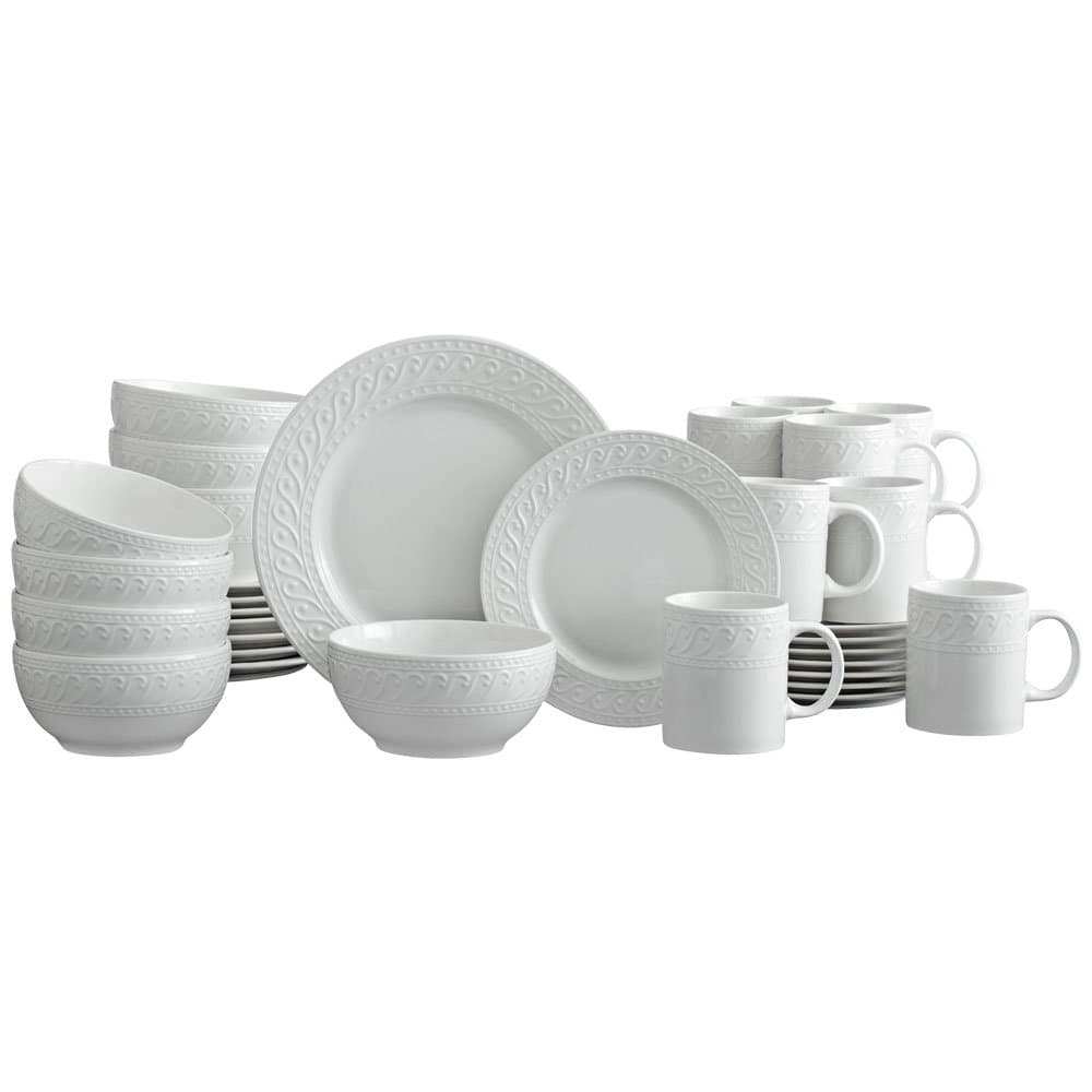 Pfaltzgraff Sylvia 32-Piece White Dinnerware Set for 8