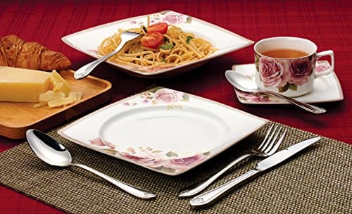 Lorenzo Multicolor 57 Piece Elegant Bone China Dinnerware Set for 8