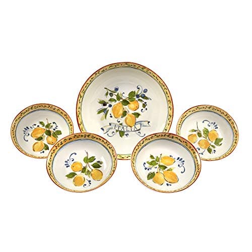 Certified International Italia 5pc Pasta Set in Yellow