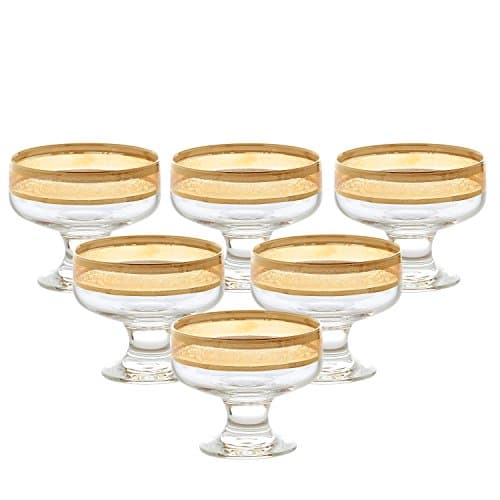 Lorren Home Trends Pedestal Bowls, Set of 6, Multicolored — Amber