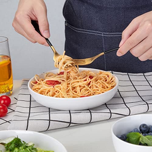 6 Pack Ceramic Pasta Bowls Set White Dishwasher Safe Salad Bowls