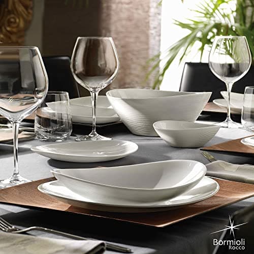 Bormioli Rocco Prometeo 6-Piece Pasta Bowl Set, Curved Design